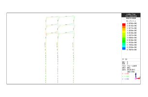 杭と柱を一体化した時の 応力分布図（連成モデル応力図）